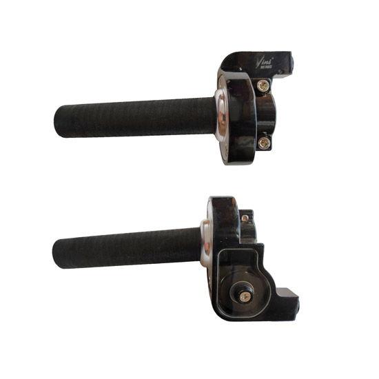 Acelerador 1/4 Universal Black Hot Parts Negro Yamaha Dtk Dte Calimatic Rx100 Rx115 Rx125 Rx135 Suzuki Ts125 Ts185 Ax100 Dr200 Honda Tornado Xr250 Xr190 Bross