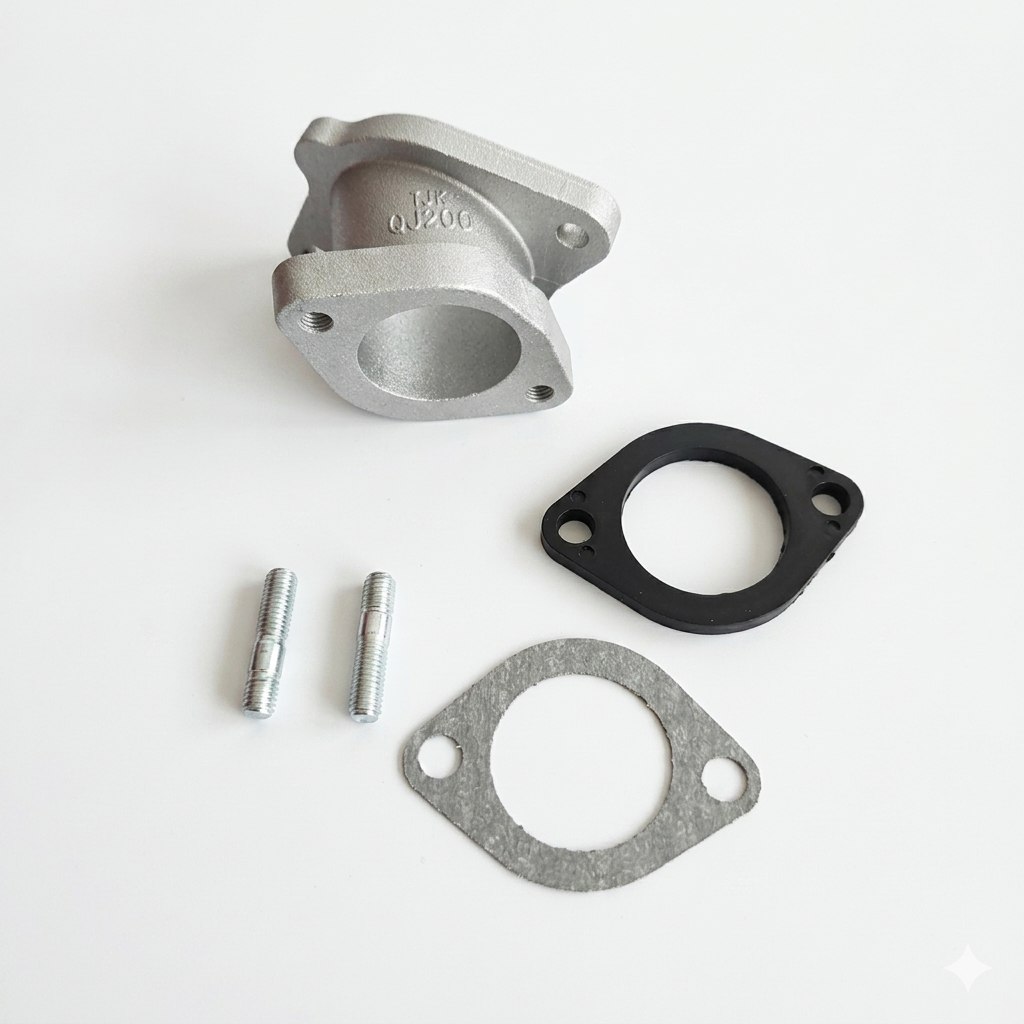 Base Carburador Aluminio Gris Skr200