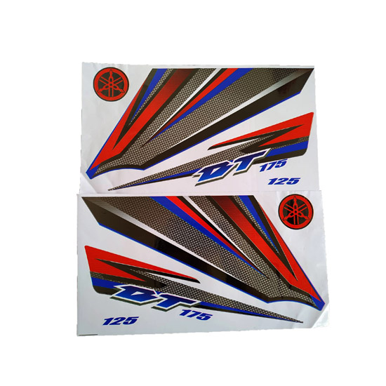 Calcomania Yamaha Dtk175 Dtk125 Laterales Y Tanque Rojo