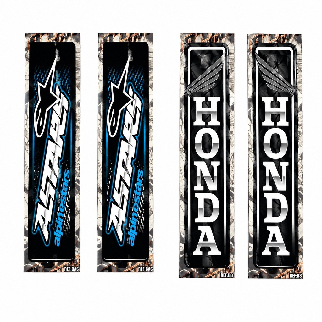 Calcomania Par Universal Para Barras Honda Crf230 Xr250 XR150 Tornado Bross Suzuki Ax100 Gn125 Ts125 Ts185 Dr200 Gs125 Ax4 Yamaha Dte Calimatic Trail Rx100 Rx115 Rx135 Dtk Xtz Yb125 Ybr125 Axxo Daytona Dukare Igm Loncin Motoruno Ranger Shineray Shm Sukida Thunder Tuko Tundra Z1 Factory