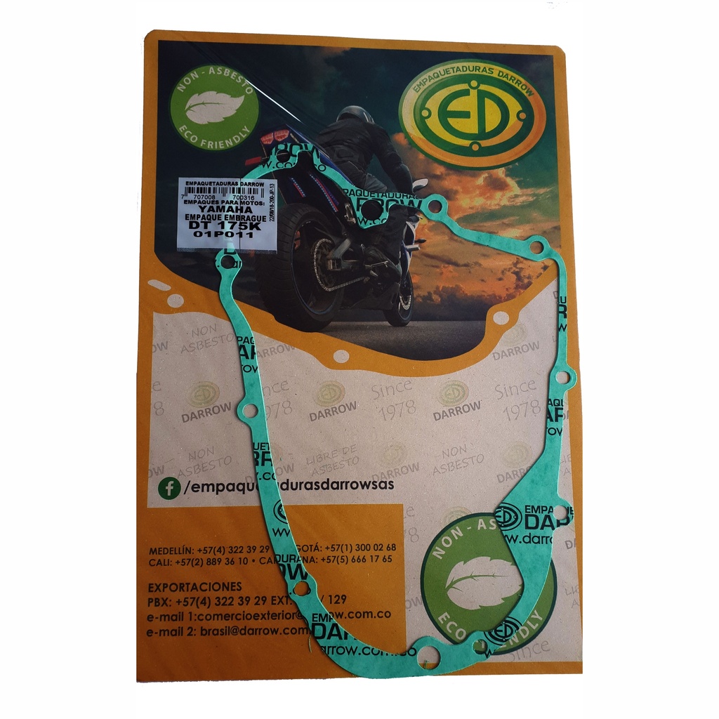 Empaque Tapa Embrague Clutch Yamaha Dtk125 Dtk175 Dte Calimatic Darrow