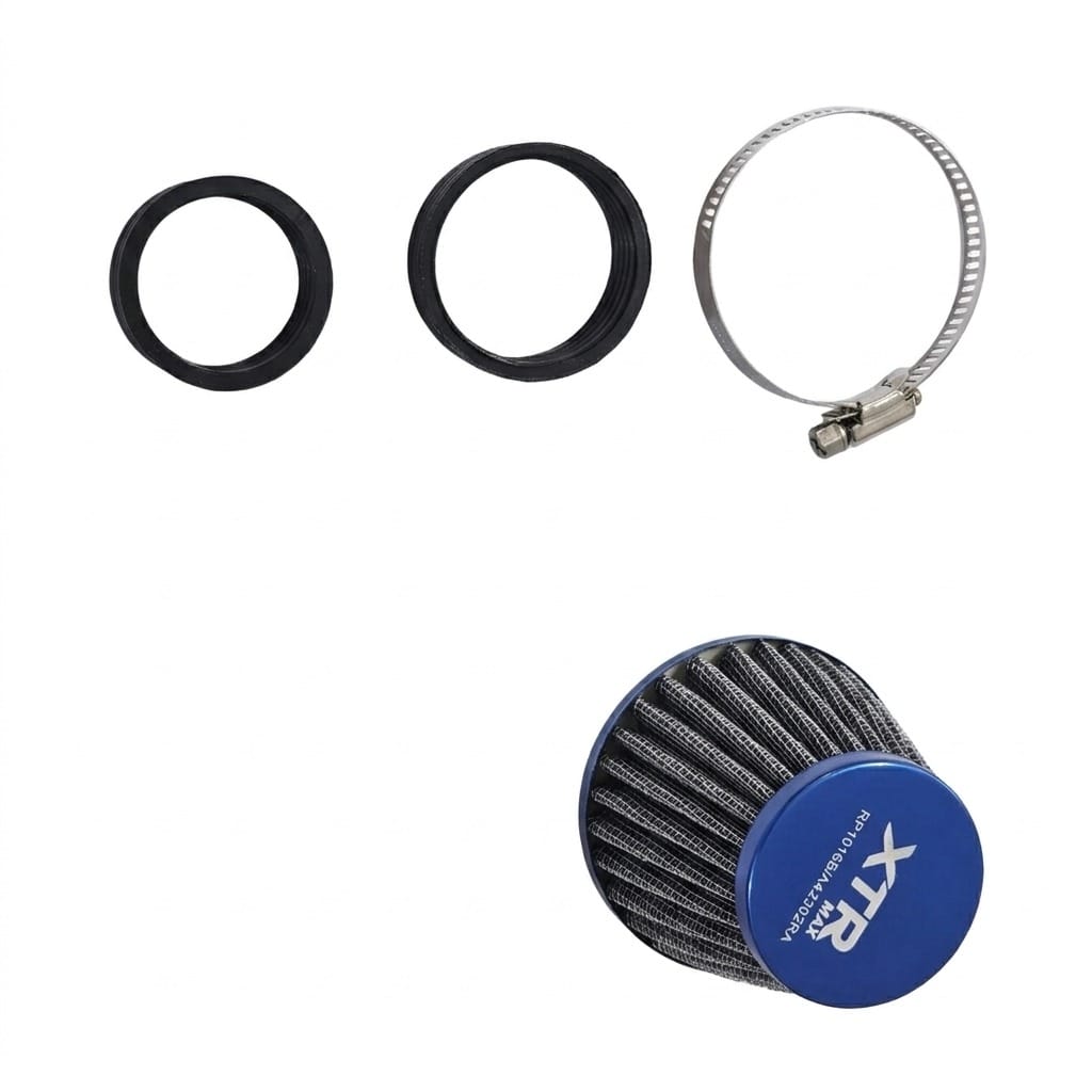 Filtro Aire Universal 35MM 42Mm 49MM Azul Xtr Yamaha Dtk125 Dtk175 Trail Dte Calimatic Rx100 Rx115 Rx125 Rx135 Suzuki Ax100 Ts125 Ts185 Dr200 Honda Xl200 Tornado Xr250 Xl185