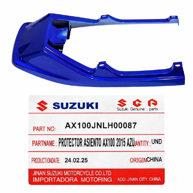 Protector Cobertor Asiento Suzuki Ax100 2015 Azul JNLH00087