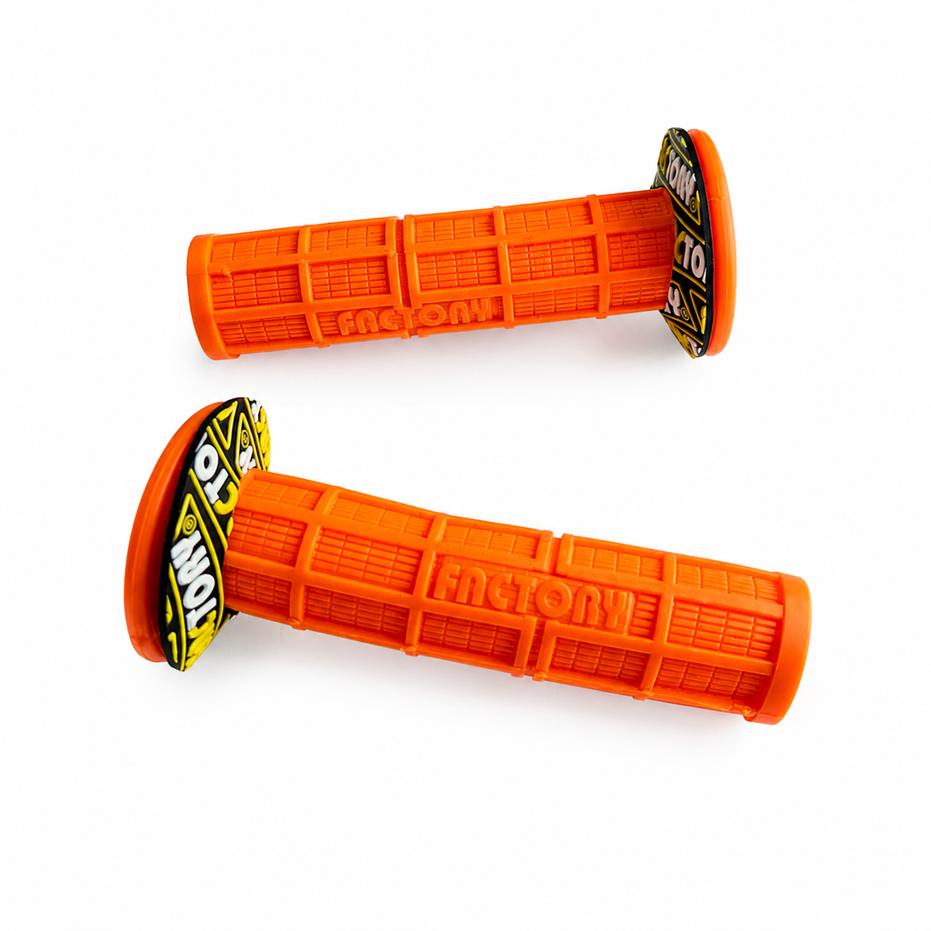 Manillar Grips Puños De Moto Naranja Yamaha Dtk125 Dtk175 Dte Calimatic Trail Xtz125 Ybr125 Yb125 Rx100 Rx115 Suzuki Ax100 Ax4 Gixxer Ts125 Ts185 Dr200 Honda Xl200 Xr250 Tornado Xr190