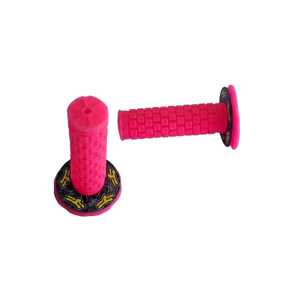 Manillar Grips Puños Wolf Competencia Fucsia Yamaha Dtk125 Dtk175 Dte Calimatic Trail Xtz125 Ybr125 Yb125 Rx100 Rx115 Suzuki Ax100 Ax4 Gixxer Ts125 Ts185 Dr200 Honda Xl200 Xr250 Tornado Xr190 FACTORY