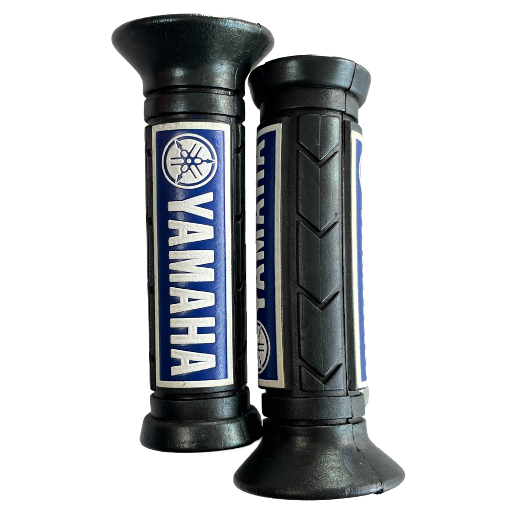 Manillar Grips Puños De Lujo Moto Negro Azul Logo Yamaha Dtk Dte Calimatic Trail Rx100 Rx115 Rx125 Rx135 Rs100 Xtz Yb125 Bugallo
