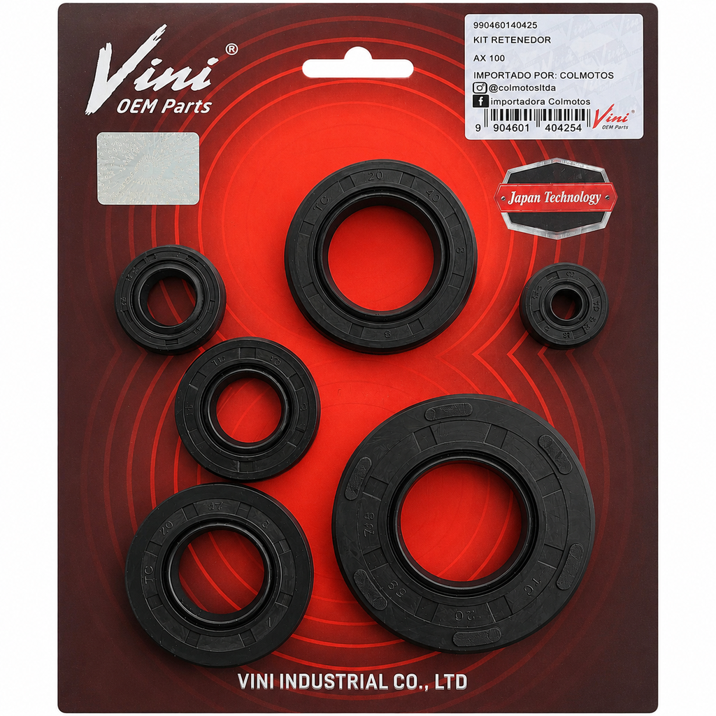 Retenedores Suzuki Ax100 Ax115 5Pcs Kit Completo Vini