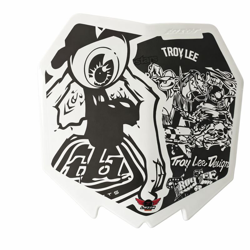 Porta Numero Plastico Universal Yz Xtreme Lazer Blanco Yamaha Dtk125 Dtk175 Dte Calimatic Xtz125 Suzuki Ts125 Ts185 Dr200