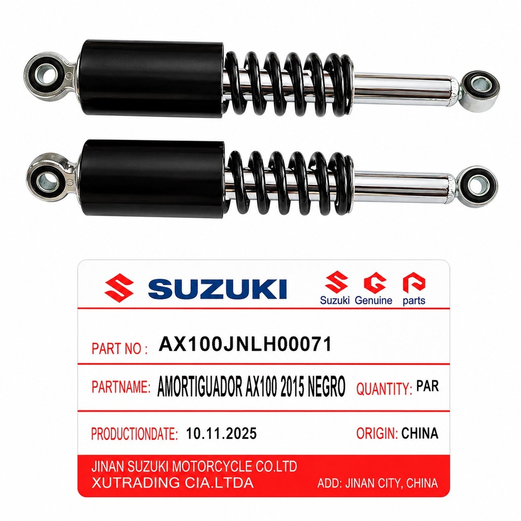 Amortiguador Suzuki Ax100 2015 Negro Par Original JNLH00071