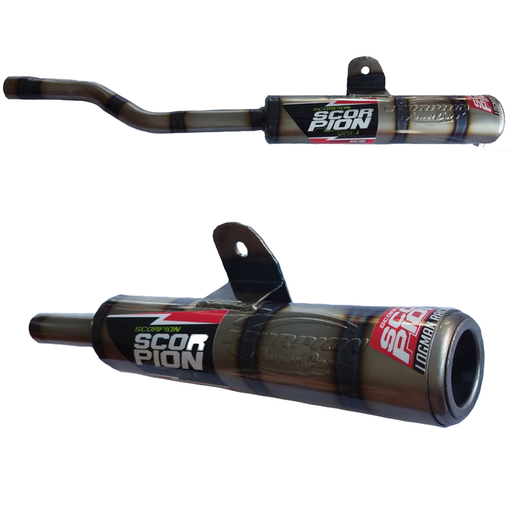 Silenciador Yamaha Dtk Quemado Escorpion Calcomania