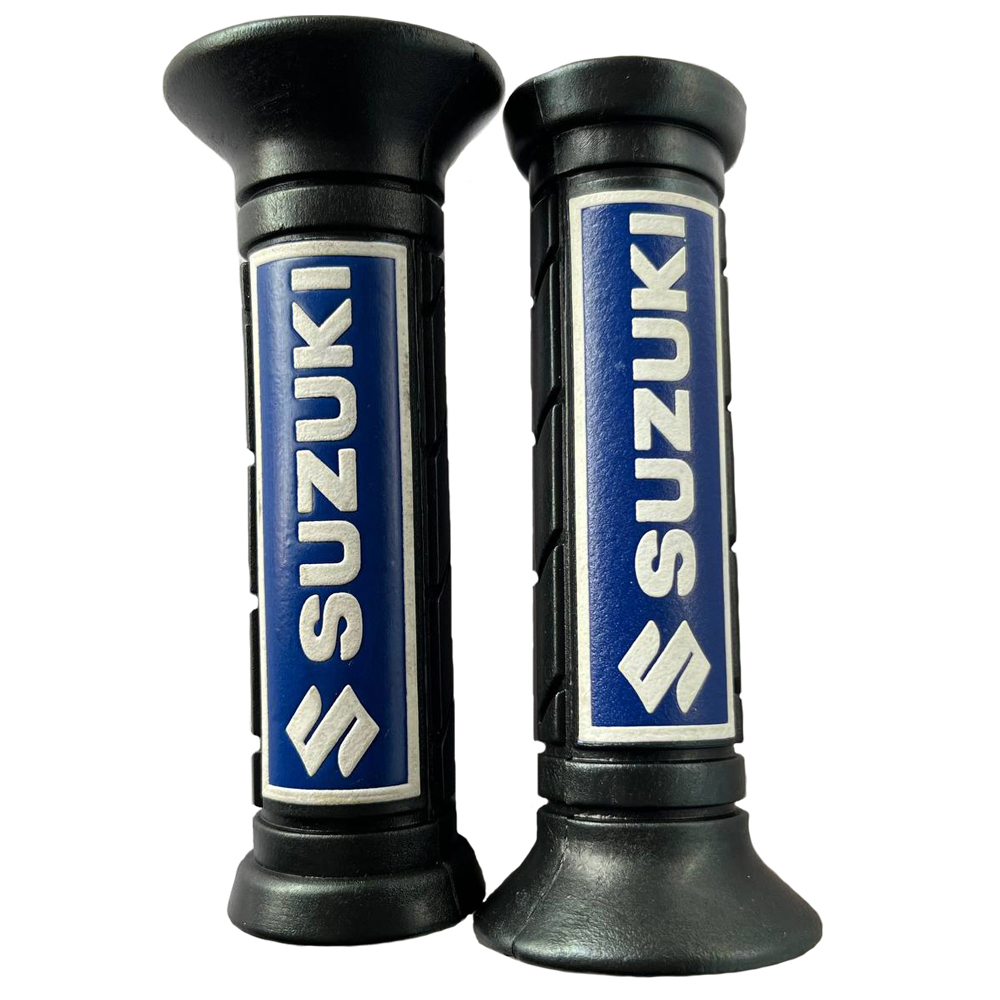 Manillar Grips Puños De Lujo Moto Logo Suzuki Ts125 Ts185 Ax100 Gn125 Dr200 Gixxer