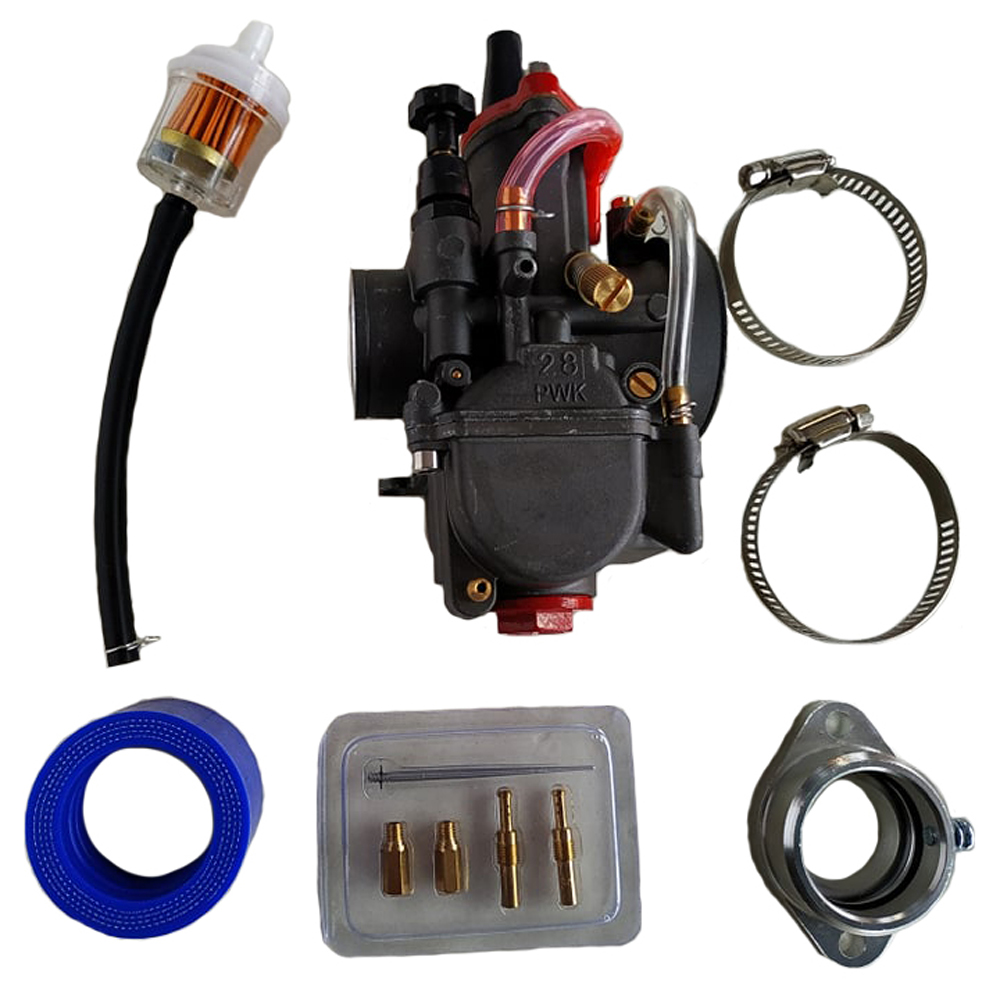 Carburador Racing Cortina Plana Modificado Pwk28 Rcp Yamaha Dtk Dte Calimatic Trail Dtt Suzuki Ax100 Ts125 Ts185 053