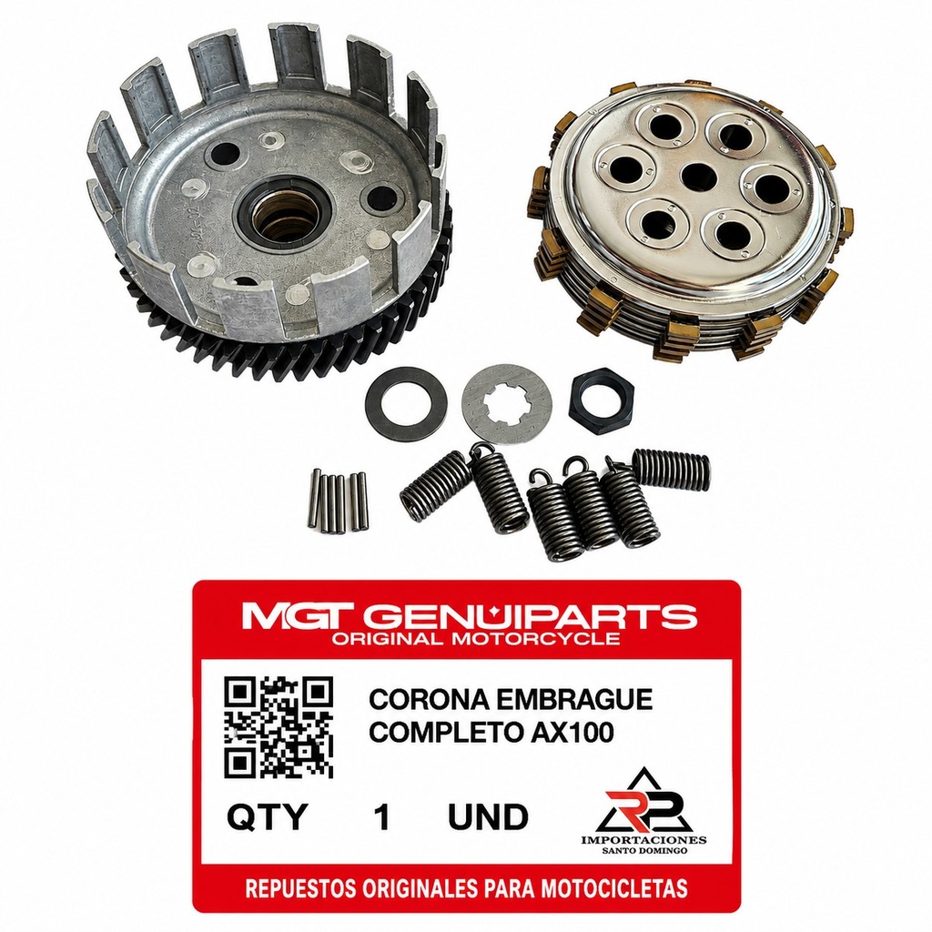 Campana Plato Araña Plato Interno Disco Embrague Separador Resorte Suzuki Ax100 Winner