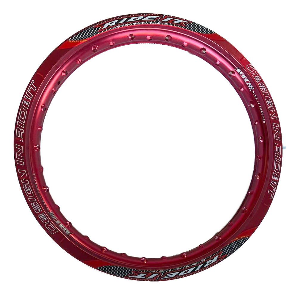 Aro 185-18 Aluminio Color Rojo Dismimot Yamaha Dtk Dte Calimatic Trail Xtz125 Dt200 Suzuki Ts125 Ts185 Dr200