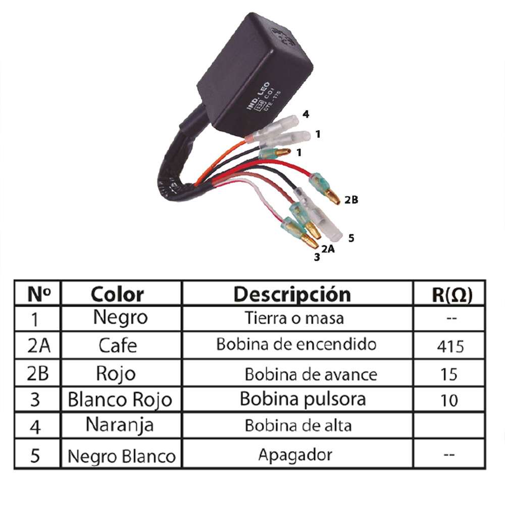 Cdi Yamaha Dte Dte175 Calimatic Leo 7 Cables 534