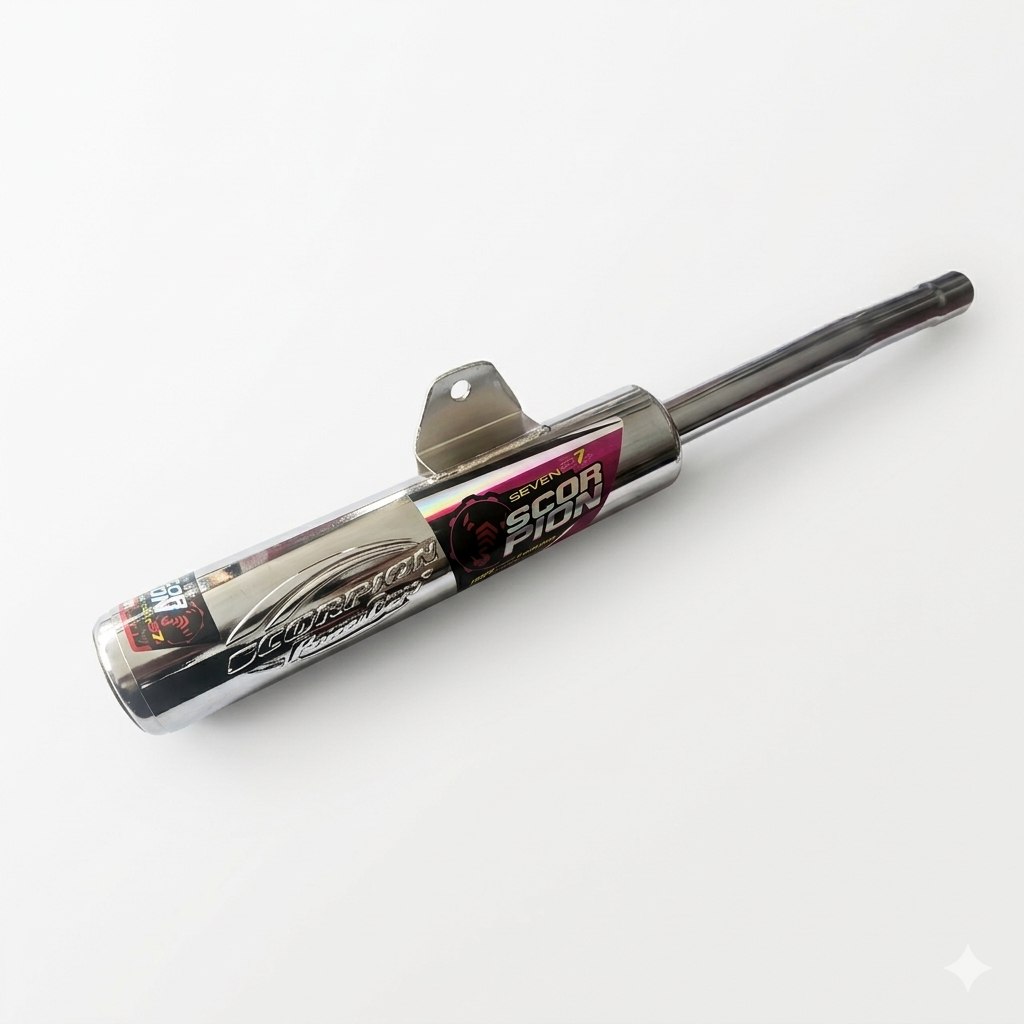 Silenciador Suzuki Ts125 Escorpion Modelo Nuevo Cromado