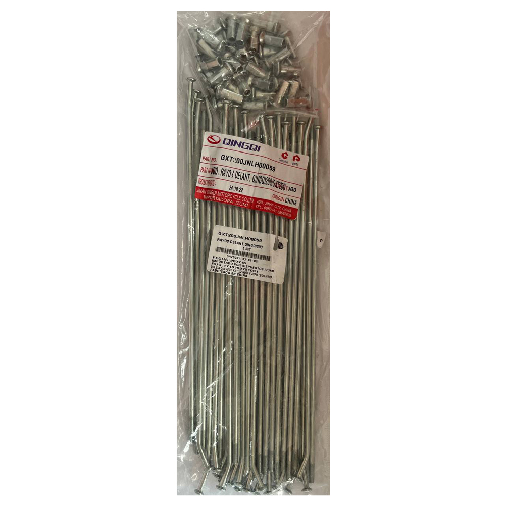 Conjunto De Rayos / Radios Suzuki Original Gxt200Jnlh00059 Rueda Delantera Qingqi200 Gtx200 230Mm Recto