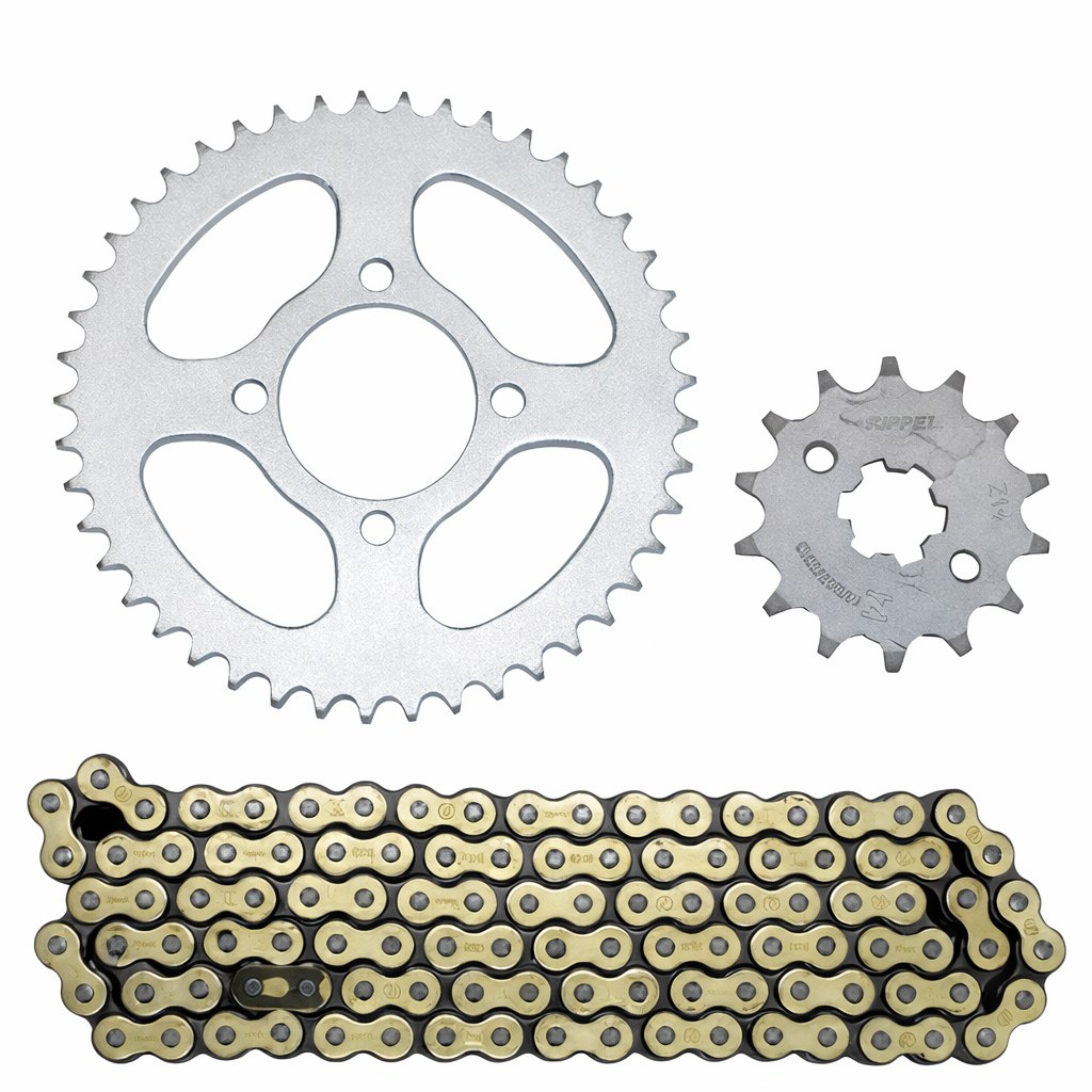 Catalina Cadena Piñon Yamaha Dtk125 Dtk175 Xtz125 Cadena Dorada 4 Huecos 48 -14 Dientes Riffel
