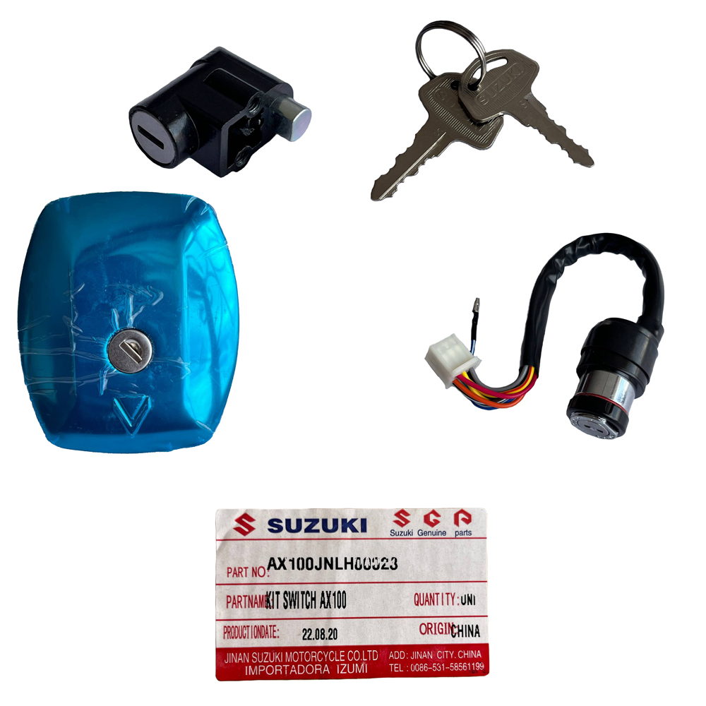 Set Llaves Switch Bloqueo Timon Tapa Gasolina Suzuki Ax100 Ax100Jnlh00023