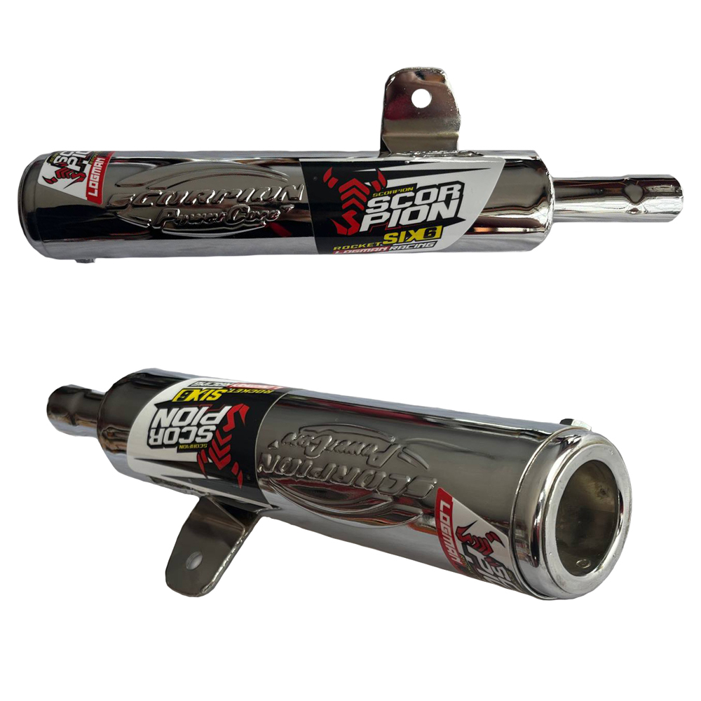 Silenciador Suzuki Ts185 Escorpion Modelo Nuevo Cromado