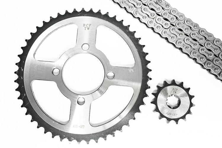 Kit Arrastre Yamaha Dtk125 Dtk175 Catalina 4 Huecos 49 Dientes Piñon Motriz 15 Dientes