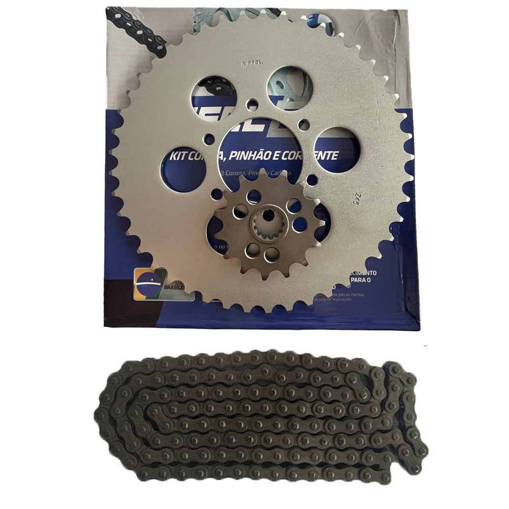 Kit Arrastre Completo Catalina 45-Piñon 15 Cadena 250Hx110L Suzuki Dr200 Qingqi200 Riffel