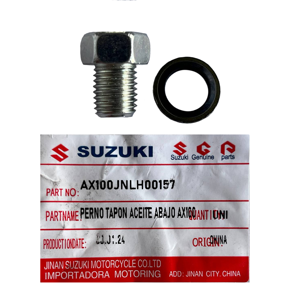 Perno Tapon Arandela Carter Inferior Suzuki Ax100 Jnlh00157