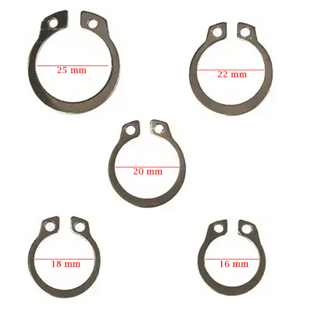 Anillo Arandela Seguro Retencion Para Eje 16 18 20 22 25 Mm Yamaha Dtk125 Dtk175 Calimatic Dte Trail Rx100 Rx115 Rx125 Rx135 Suzuki Ts125 Ts185 Ax100 Gixxer Dr200 Honda Tornado Xr250