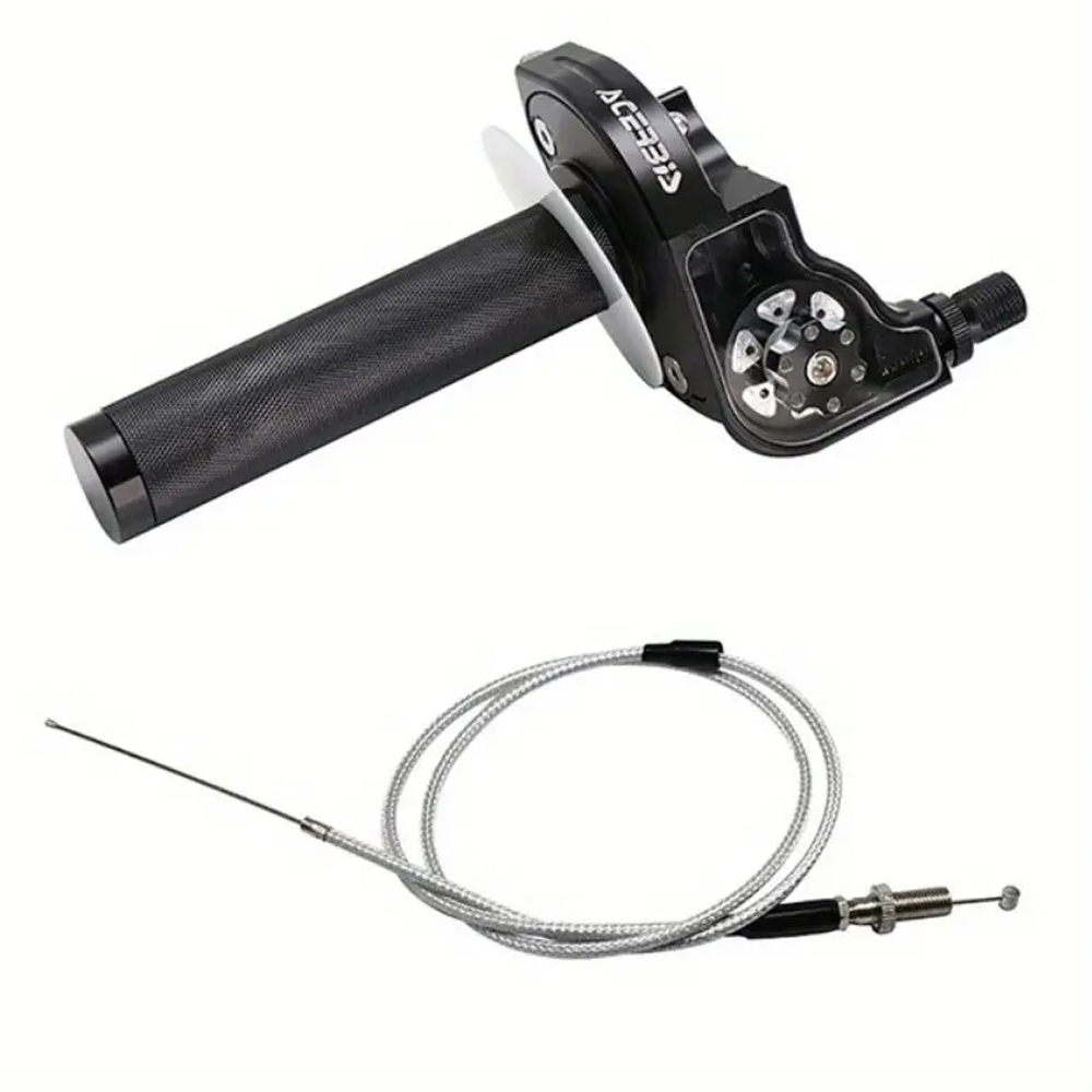 Acelerador 1/4 Universal Rosca 10Mm Tapa Transparente Negro Yamaha Dtk Dte Calimatic Rx100 Rx115 Rx125 Rx135 Suzuki Ts125 Ts185 Ax100 Dr200 Honda Tornado Xr250 Ktm