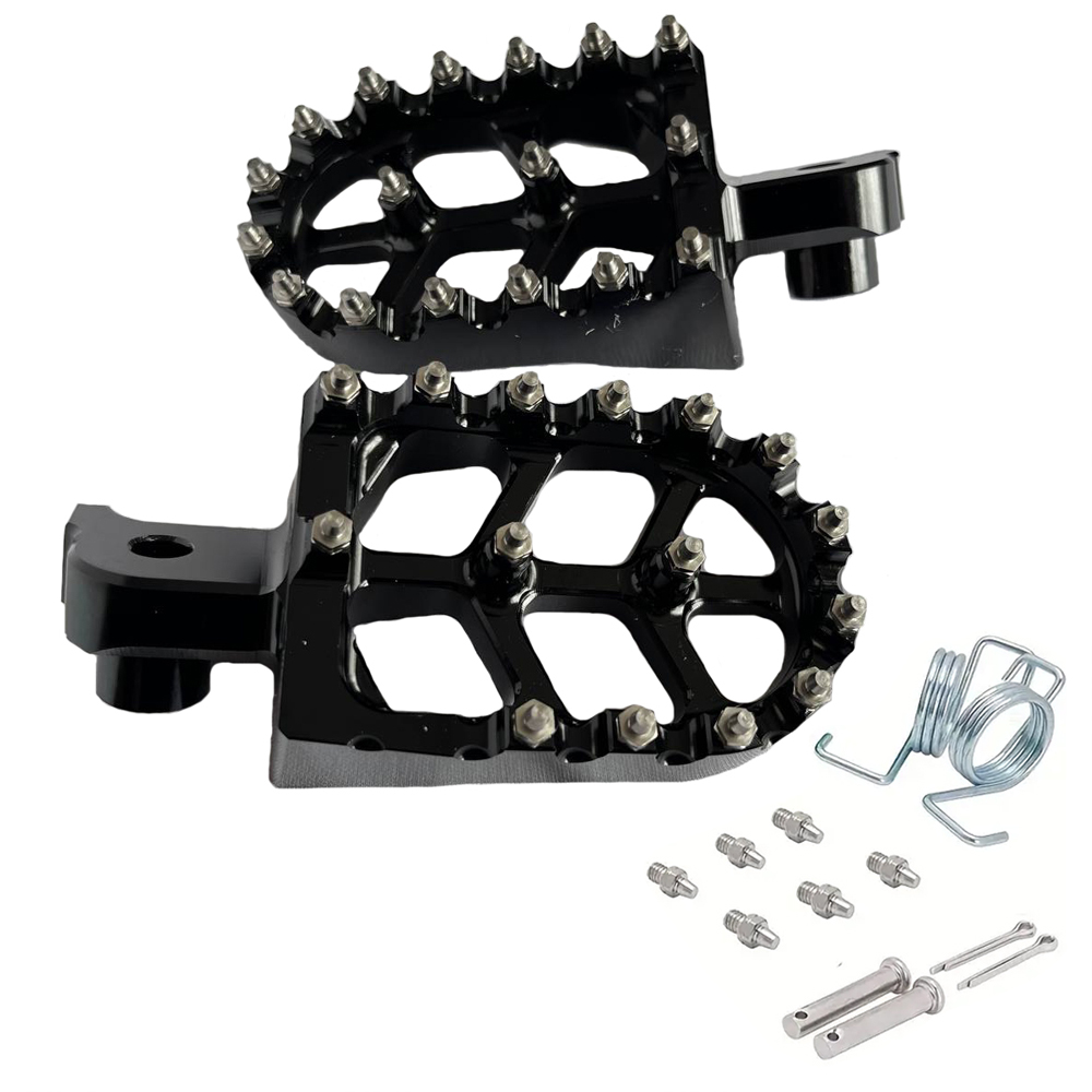 Estribo Reposapie Delantero Universal Yamaha Dtk125 Dtk175 Calimatic Dte Suzuki Ts125 Ts185 Dr200 Honda Tornado Xr250 Crf230 Negro