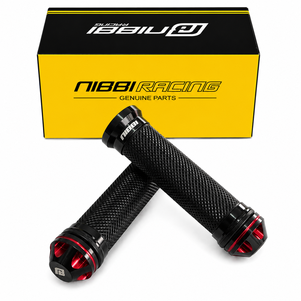 Manillar Grips Puños Aluminio Rojo Yamaha Dtk125 Dtk175 Dte Calimatic Trail Xtz125 Ybr125 Yb125 Rx100 Rx115 Suzuki Ax100 Ax4 Gixxer Ts125 Ts185 Dr200 Honda Xl200 Xr250 Tornado Xr190 Factory