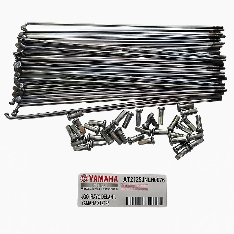 Conjunto De Rayos / Radios Rueda Delantera Freno Disco Yamaha Dtk175 Dtk125 Xtz125