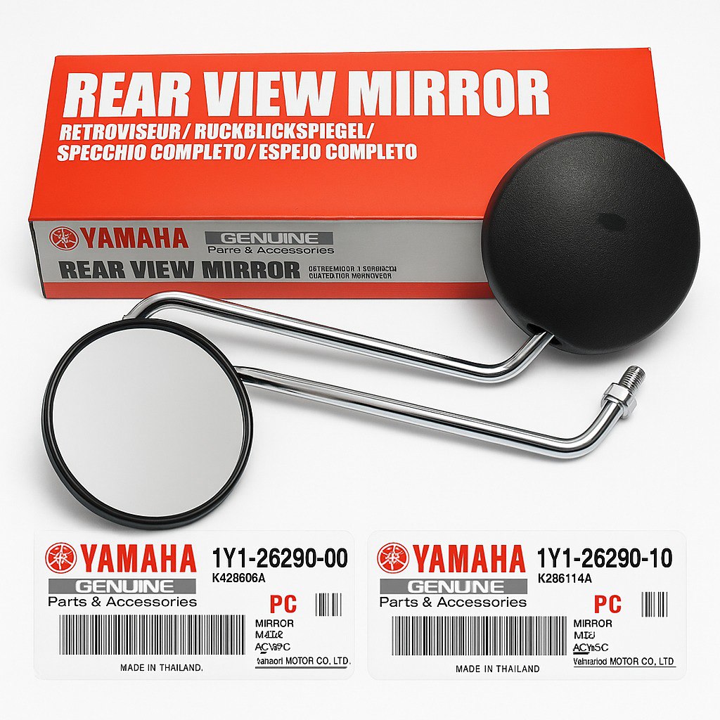 Espejo Retrovisor Original Yamaha Dtk Rx100 Rx115 Rx125 Rx135 Dte Calimatic Trail 10Mm Redondo 1Y1-26290-10 1Y1-26290-00