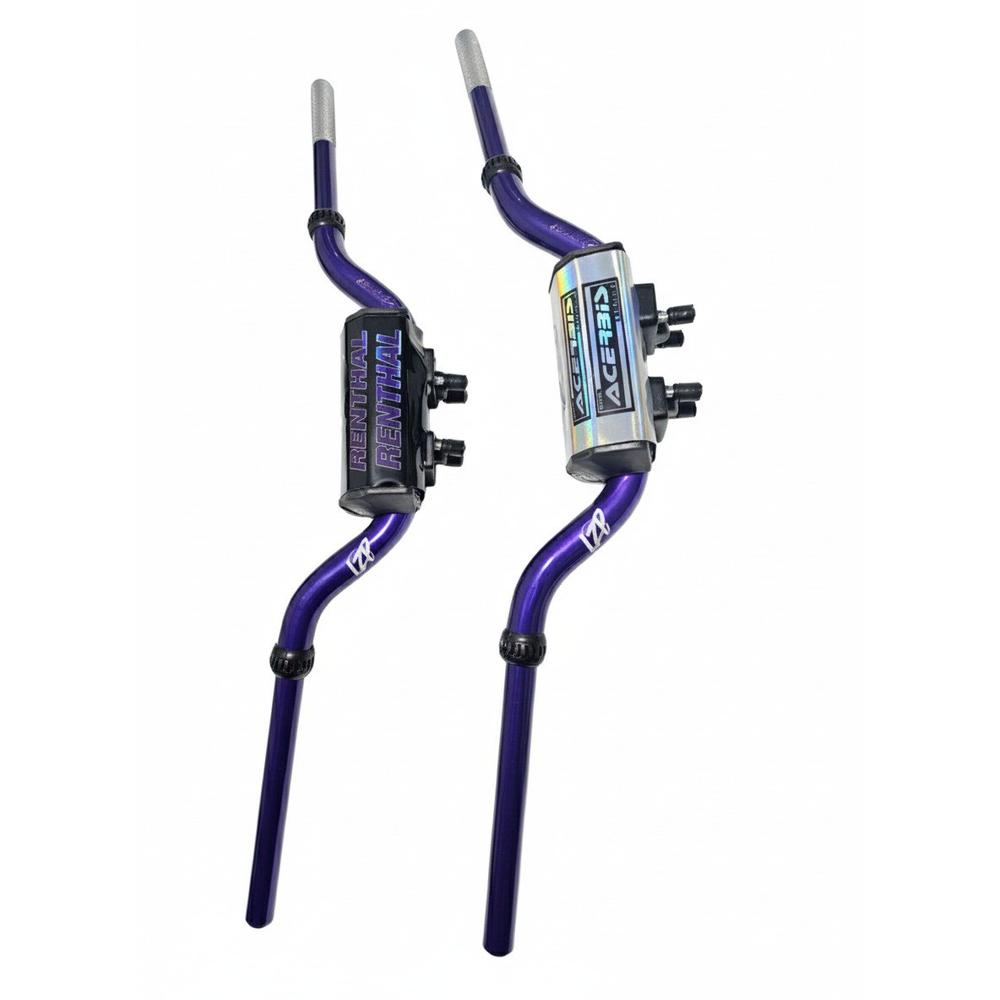 Timon Protaper Sport Aluminio Morado Base Tubo Reforzado Suzuki Ax100 Gn125 Gs125 En125 Yamaha Yb125 Ybr125 Rx100 Rx115 Rx125 Rx135 104 101