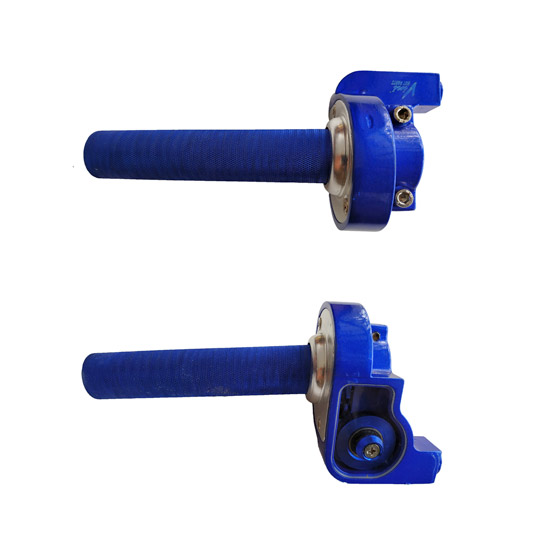 Acelerador 1/4 Universal Black Hot Parts Azul Yamaha Dtk Dte Calimatic Rx100 Rx115 Rx125 Rx135 Suzuki Ts125 Ts185 Ax100 Dr200 Honda Tornado Xr250