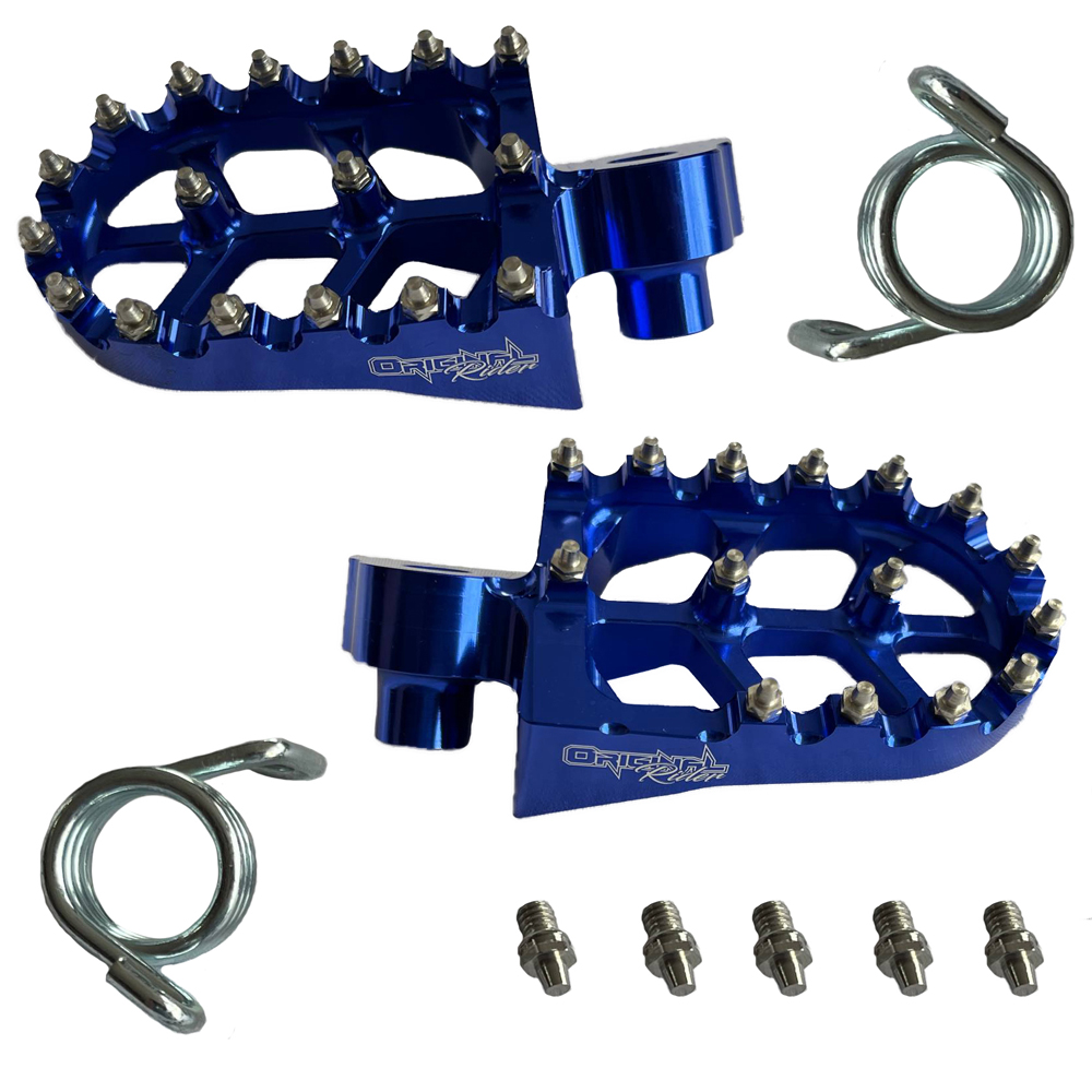 Estribo Reposapie Delantero Universal Azul Yamaha Dtk125 Dtk175 Calimatic Dte Suzuki Ts125 Ts185 Dr200 Honda Tornado Xr250 Original Rider U.S.A.