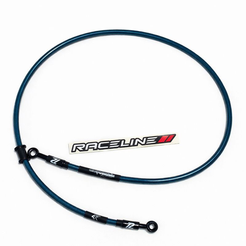 Manguera Liquido De Freno Disco Blindada 110 Cm Delantero Alto Desempeño Yamaha Dtk175 Xtz125 Azul Raceline
