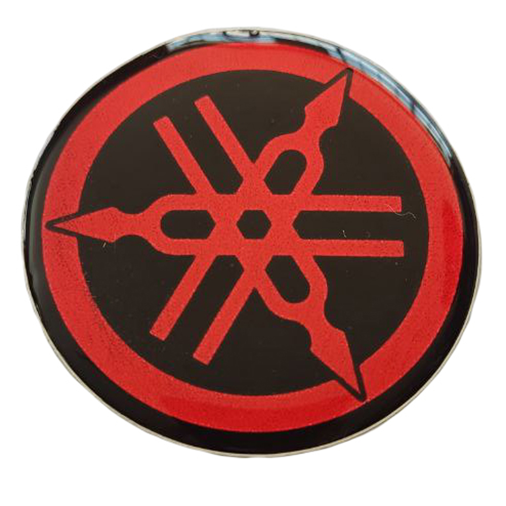 Calcomania Sello Resina Yamaha Grande Dte Calimatic Trail Rx100 Rx115 Rx125 Rx135 Rs100 Dtk Xtz Yb125 5Vl 5Cm Rojo