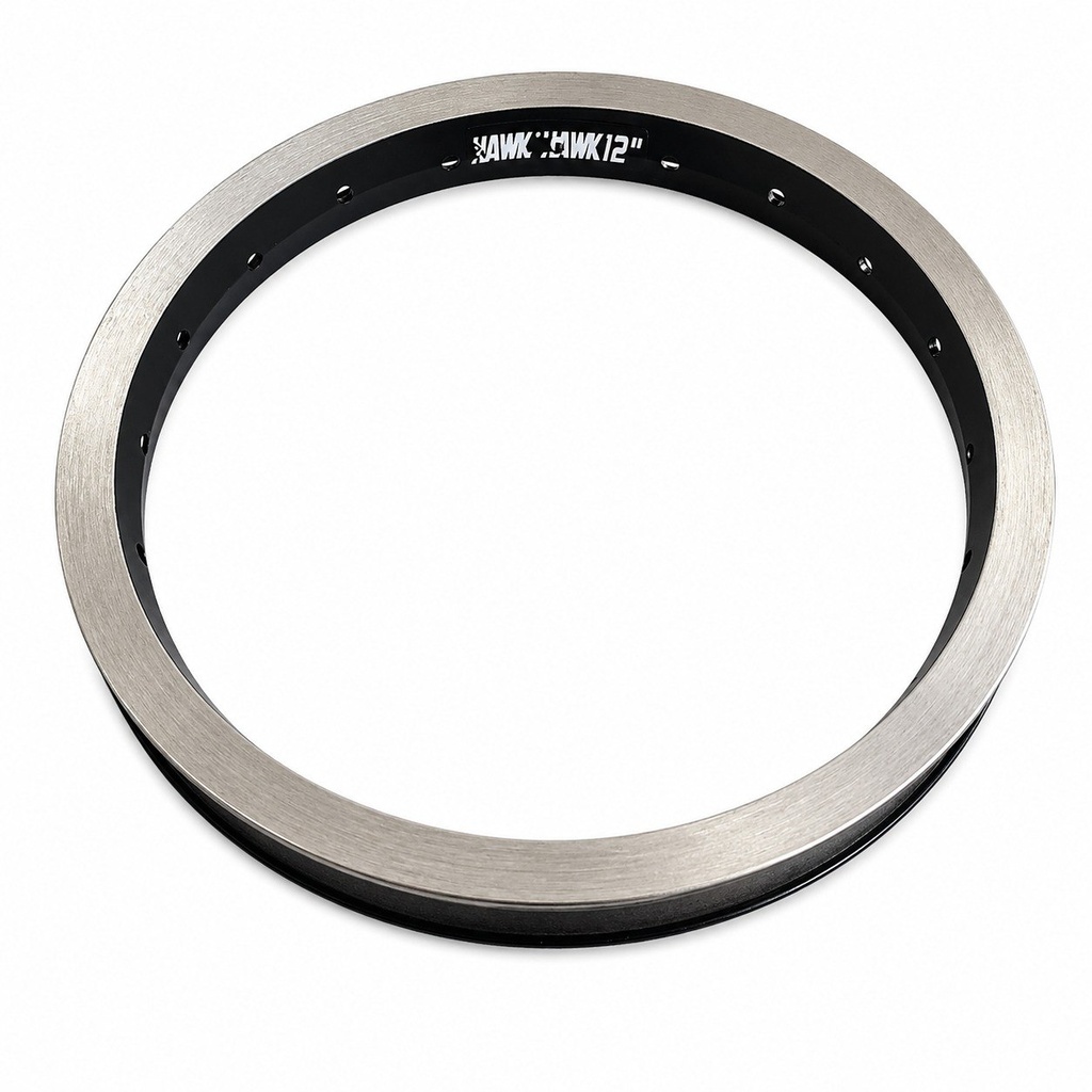 Aro Alum. 12" X 1,75/2,25 20H Negro