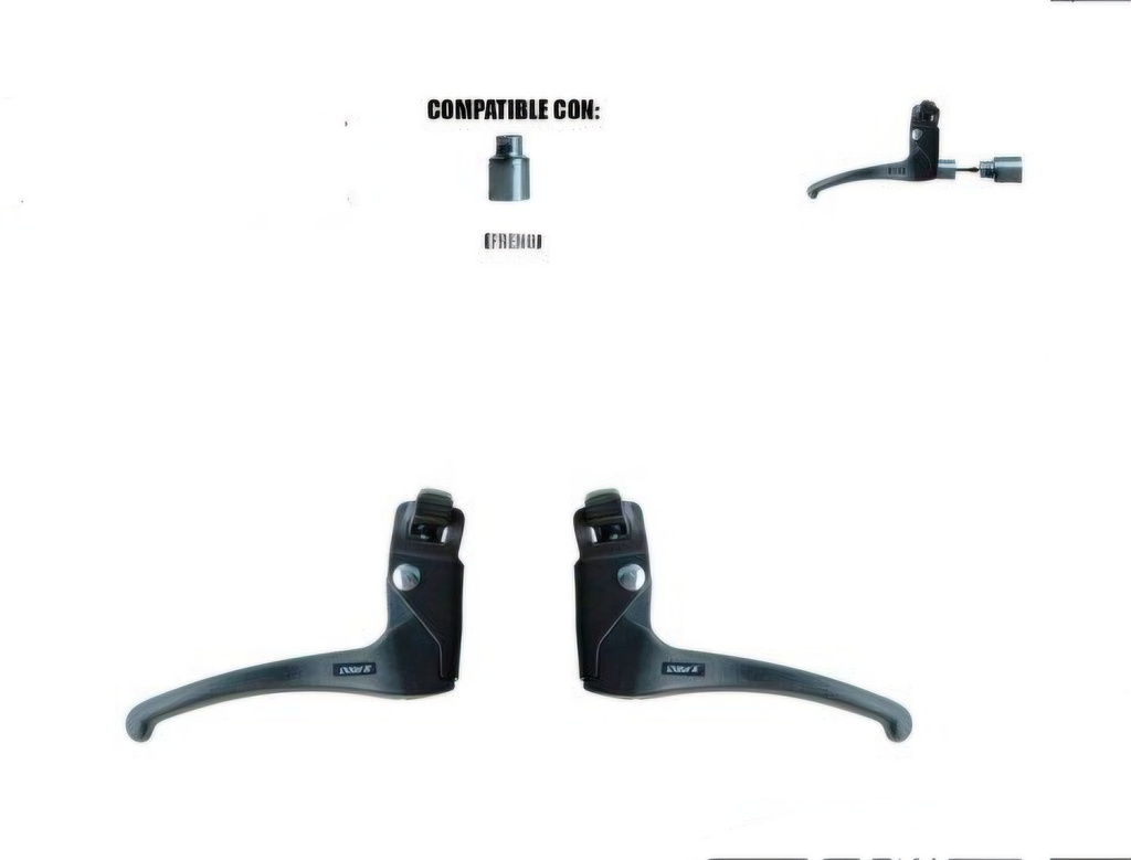 Manigueta Bmx Plastica Acero Niño Dos Dedos