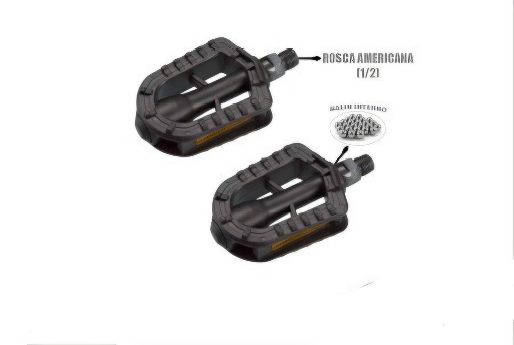 Pedal 1/2 Pequeño Plastico Americana