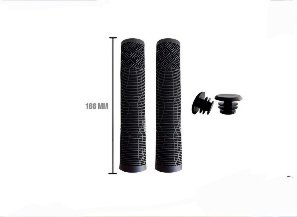 Puños Bmx 165mm Negro Goma