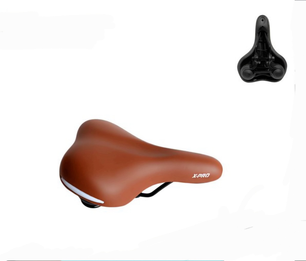 Montura Mtb Gel Con Resorte Cafe