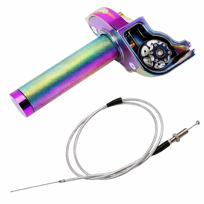 Acelerador 1/4 Universal Rosca 10Mm Tapa Tornasol Yamaha Dtk Dte Calimatic Rx100 Rx115 Rx125 Rx135 Suzuki Ts125 Ts185 Ax100 Dr200 Honda Tornado Xr250 Ktm