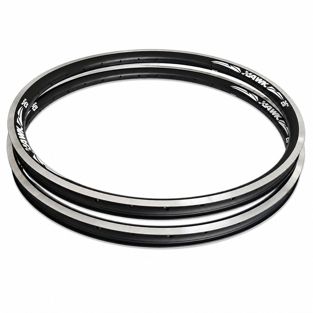 Aro Alum. 26" X 1,75 32H Doble Capa Negro Par