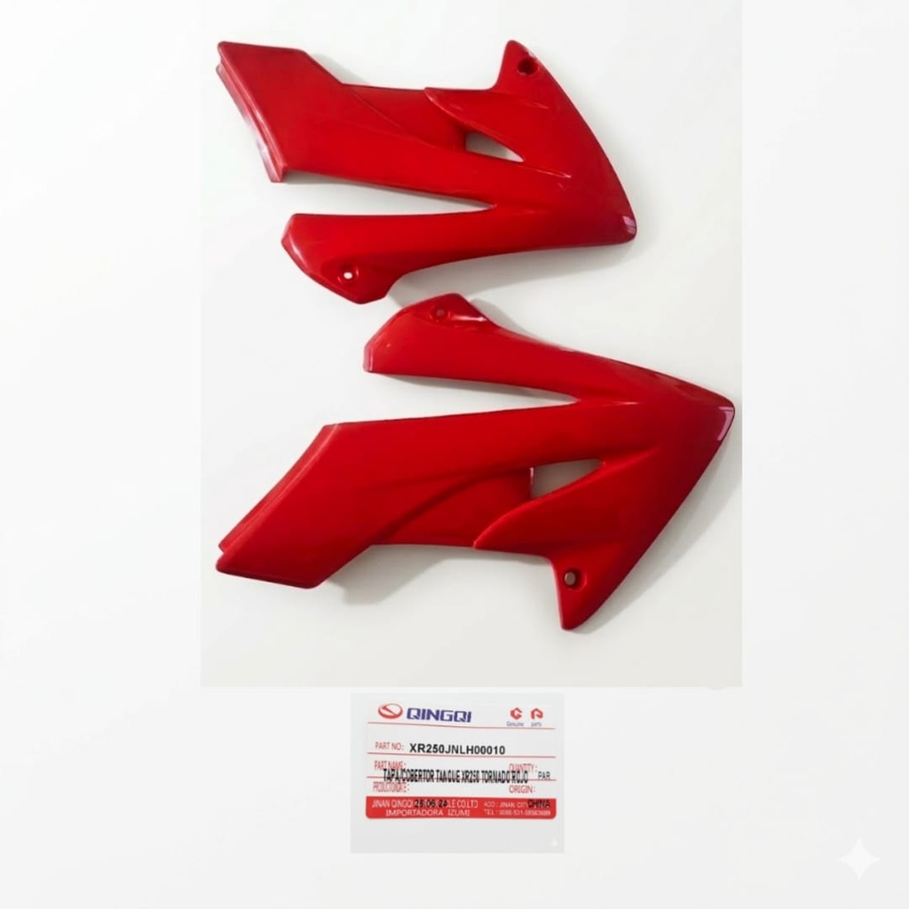 Tapa Cobertor Tanque Honda Xr250 Tornado Rojo Par