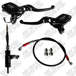 [M-4213] Kit Bomba Freno Embrague Hidraulico Negro Yamaha Rx100 Rx115 Rx125 Rx135 Dtk125 Dtk175 Dte Calimatic Trail Suzuki Ax100 Ts125 Ts185 Dr200 Honda Tornado Xr250 Factory Ak47 Universal Tvr