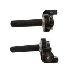 [M-0006] Acelerador 1/4 Universal Black Hot Parts Negro Yamaha Dtk Dte Calimatic Rx100 Rx115 Rx125 Rx135 Suzuki Ts125 Ts185 Ax100 Dr200 Honda Tornado Xr250 Xr190 Bross