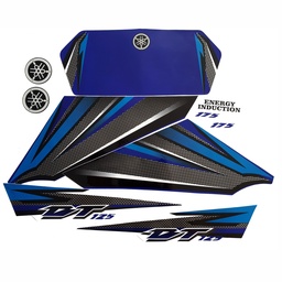 [M-0249] Calcomania Yamaha Dtk125 Dtk175 Completo Azul