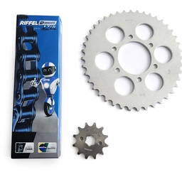 [M-0328] Catalina Cadena Piñon Suzuki Ts185 39-12 6H Dientes Riffel